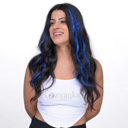 Ombre' Shocking Blue Clip-in Streaks